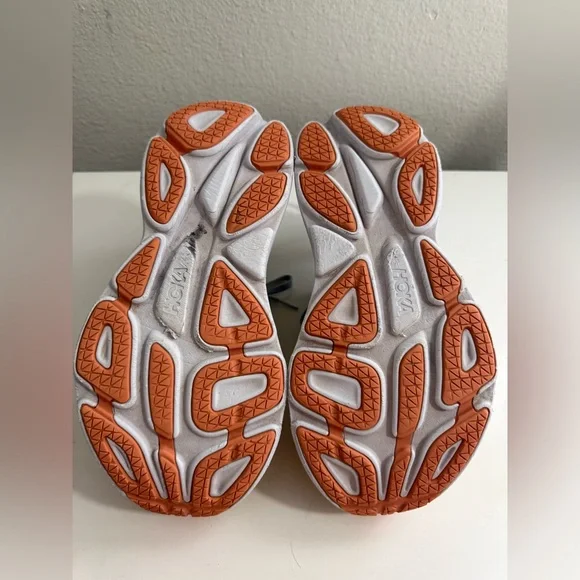 Hoka bondi 8 Women's Light Blue and Yellow Athletic Shoes - Picture 6 of 11